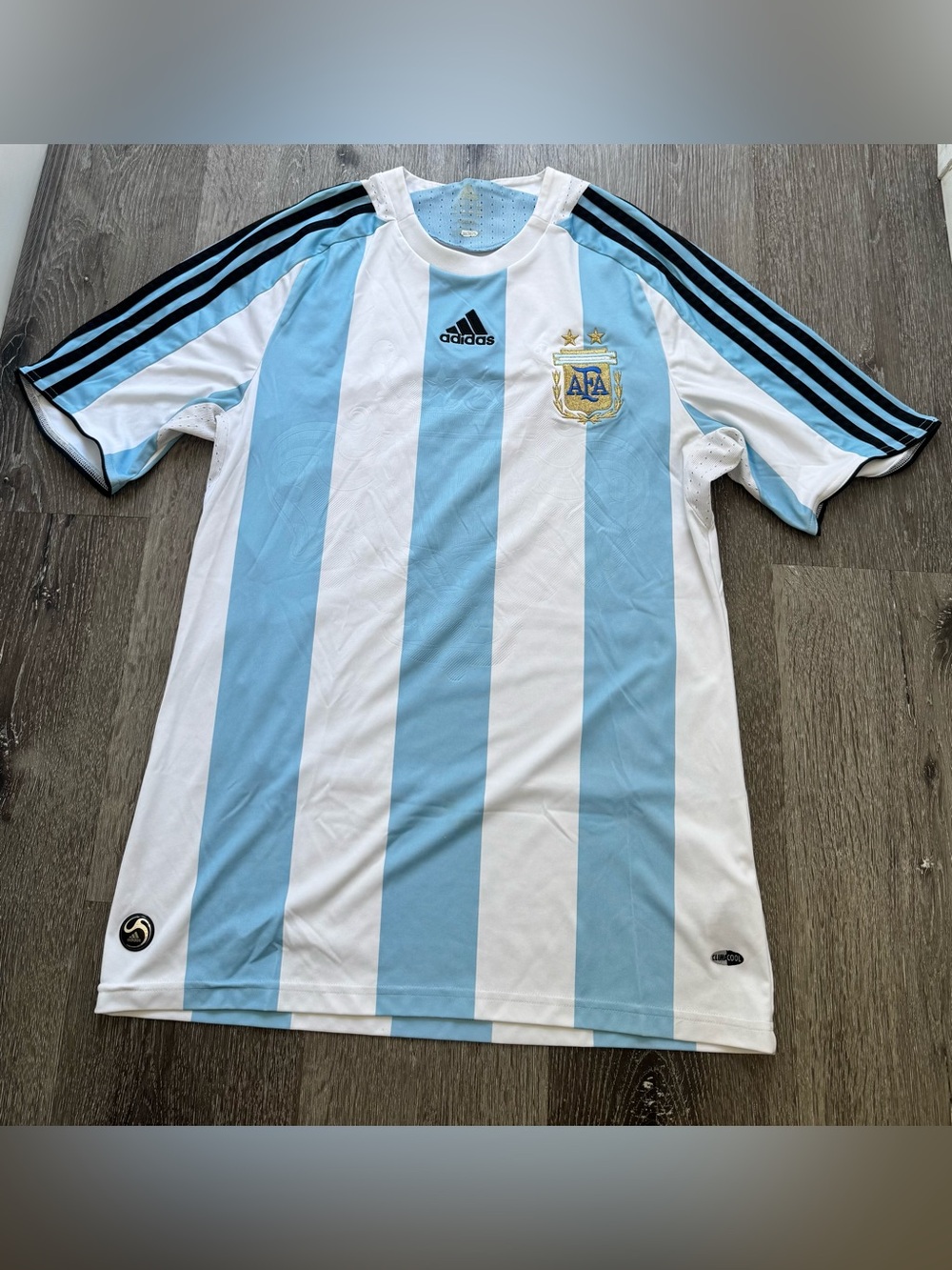 Adidas Argentina AFA Home Soccer Jersey ClimaCool Blue White Men’s M 2008